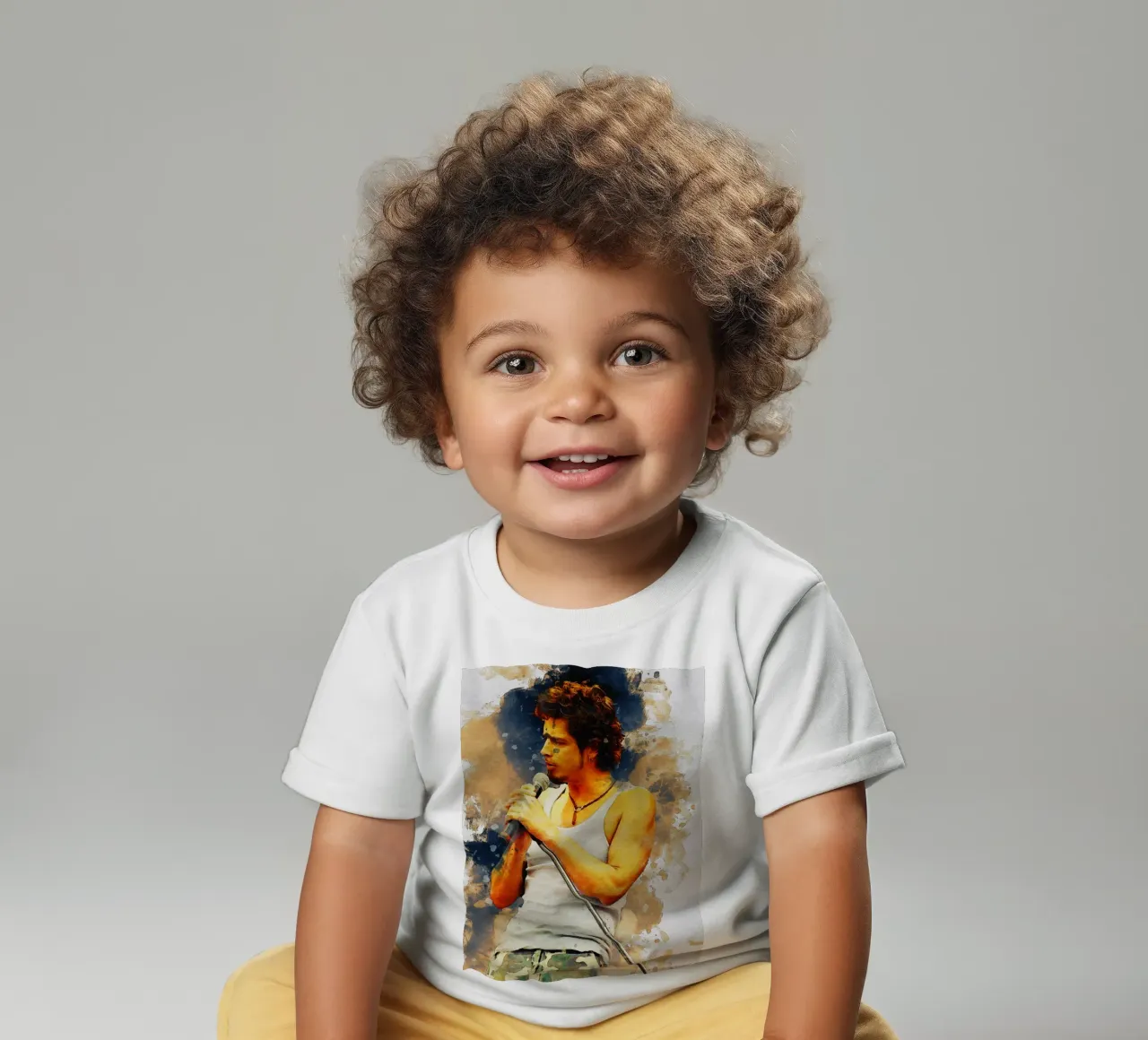 Smudge of Portrait Chris Cornell baby t-shirt by Gunawan Rb