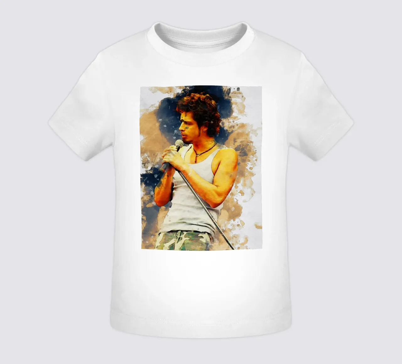 Smudge of Portrait Chris Cornell baby t-shirt by Gunawan Rb