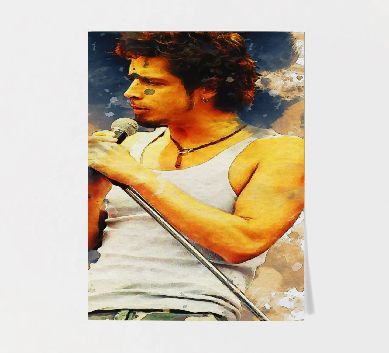 Smudge of Portrait Chris Cornell Stickerbogen von Gunawan Rb