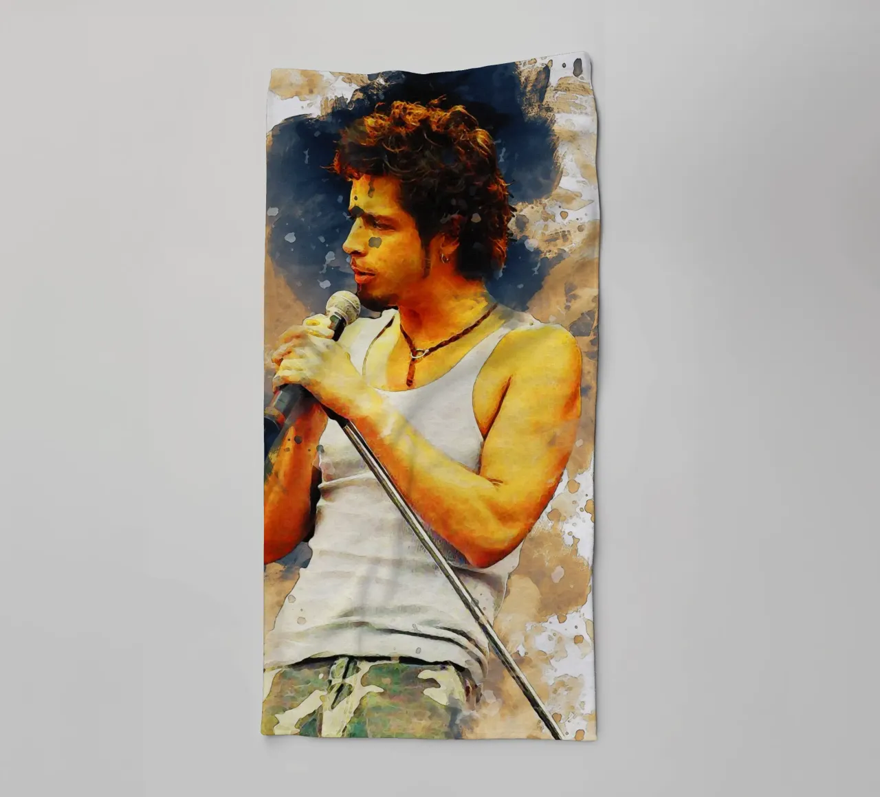 Smudge of Portrait Chris Cornell Handtuch von Gunawan Rb