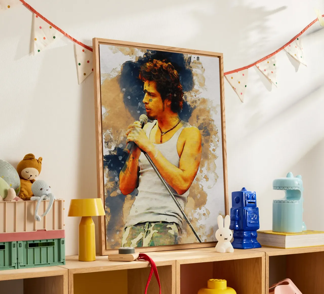 Smudge of Portrait Chris Cornell acrylic glass by Gunawan Rb