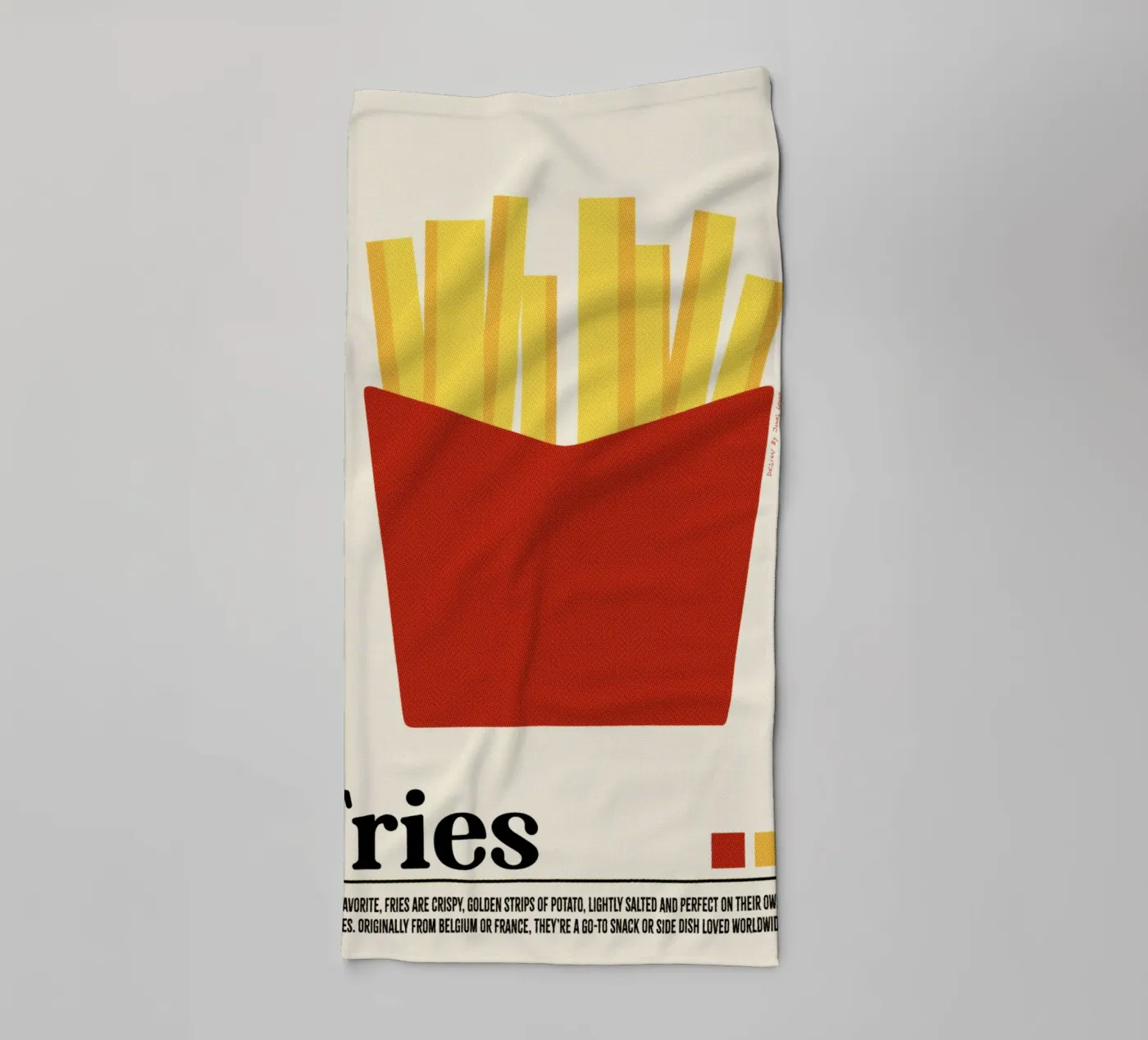 Friet badhanddoek van Jonas Loose