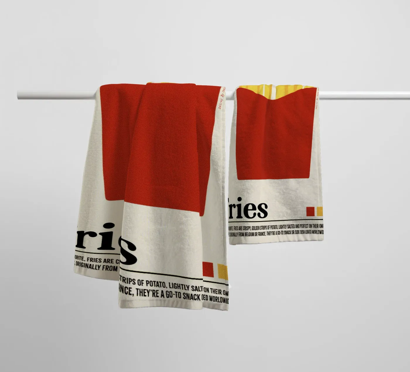 Friet badhanddoek van Jonas Loose