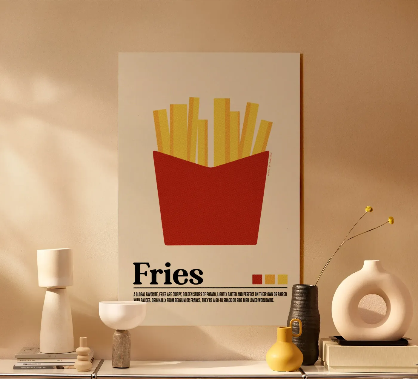 Fries acrylic glass by Jonas Loose