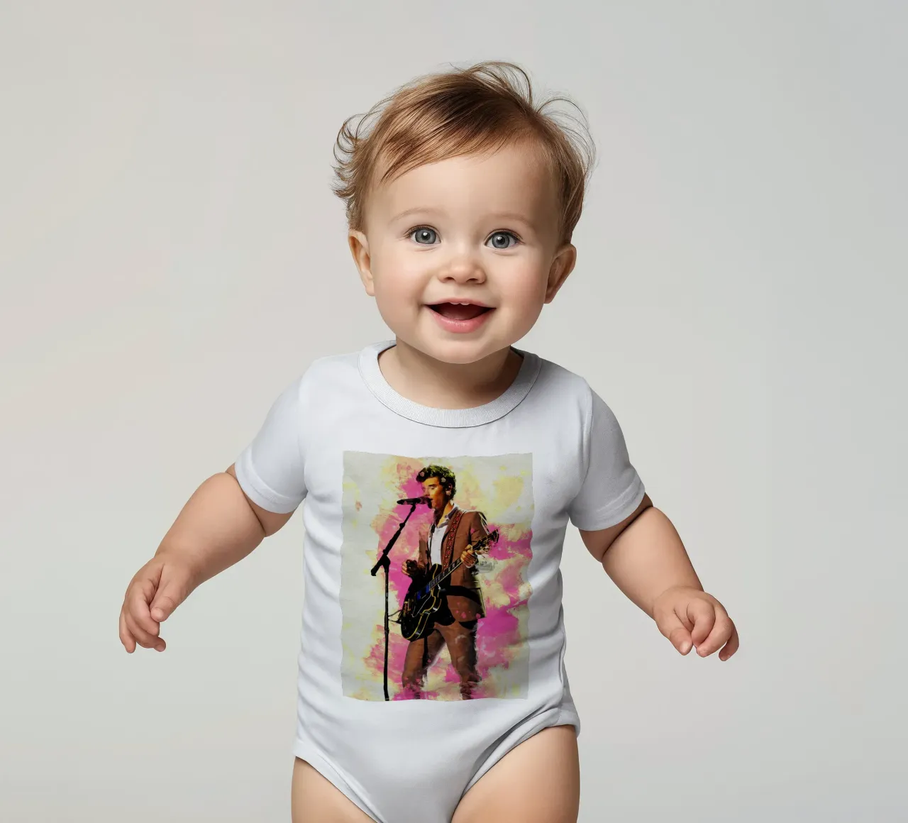 Sbaffo Shawn Mendes body neonato maniche corte da Gunawan Rb