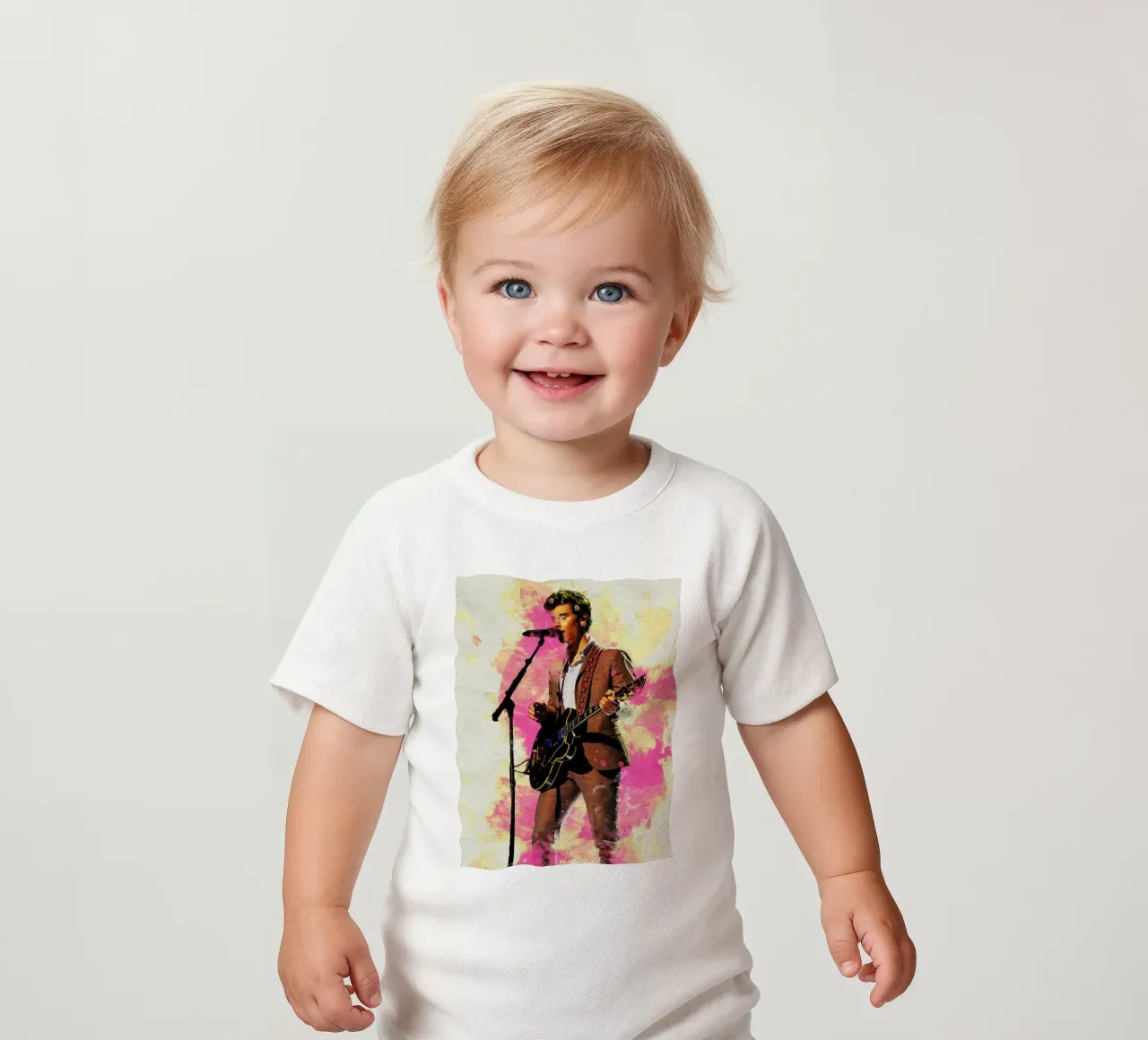 Smudge Shawn Mendes baby t-shirt by Gunawan Rb