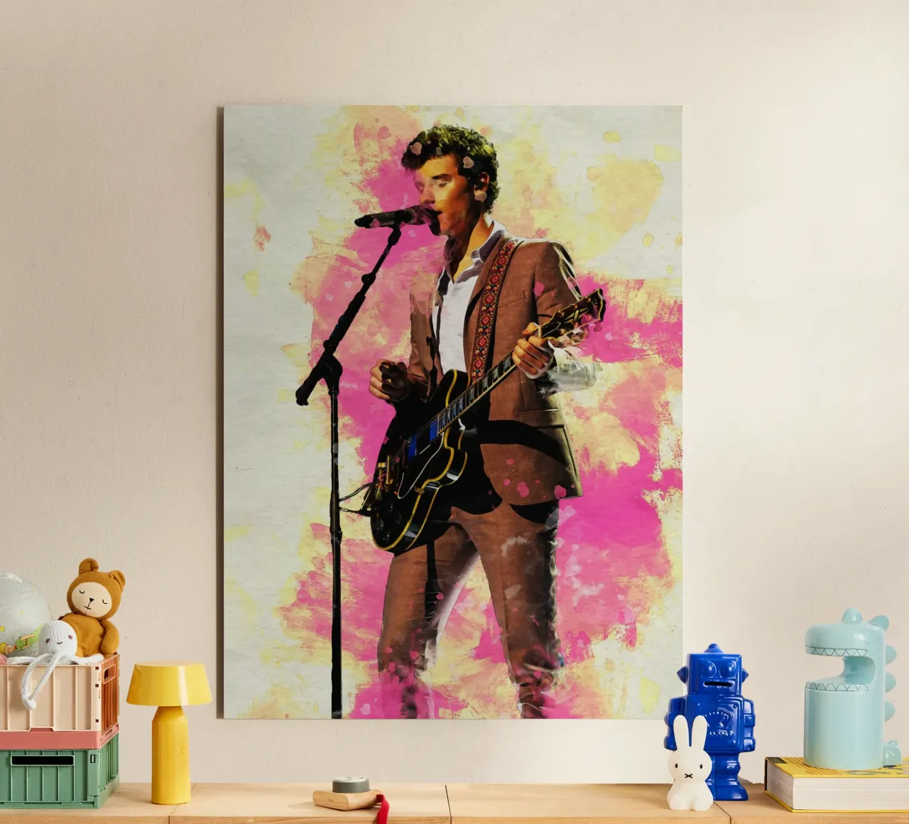 Sbaffo Shawn Mendes alluminio dibond da Gunawan Rb
