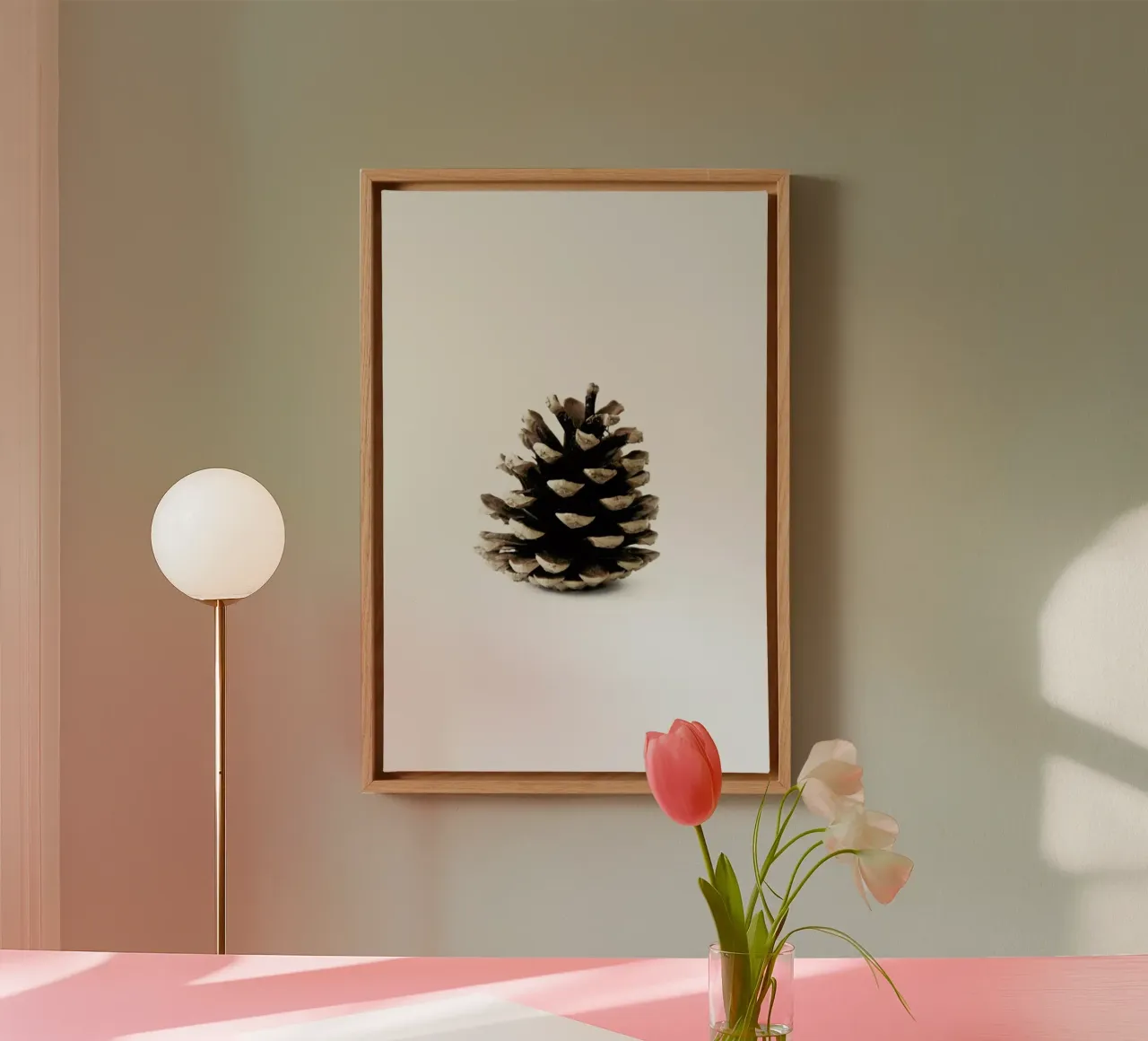 Pinecone N1 tela con Cornice a cassetta da Miles of Light