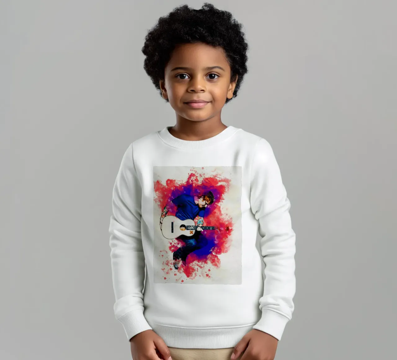 Mancha de Ed Sheeran Saltando sudadera para niño de Gunawan Rb