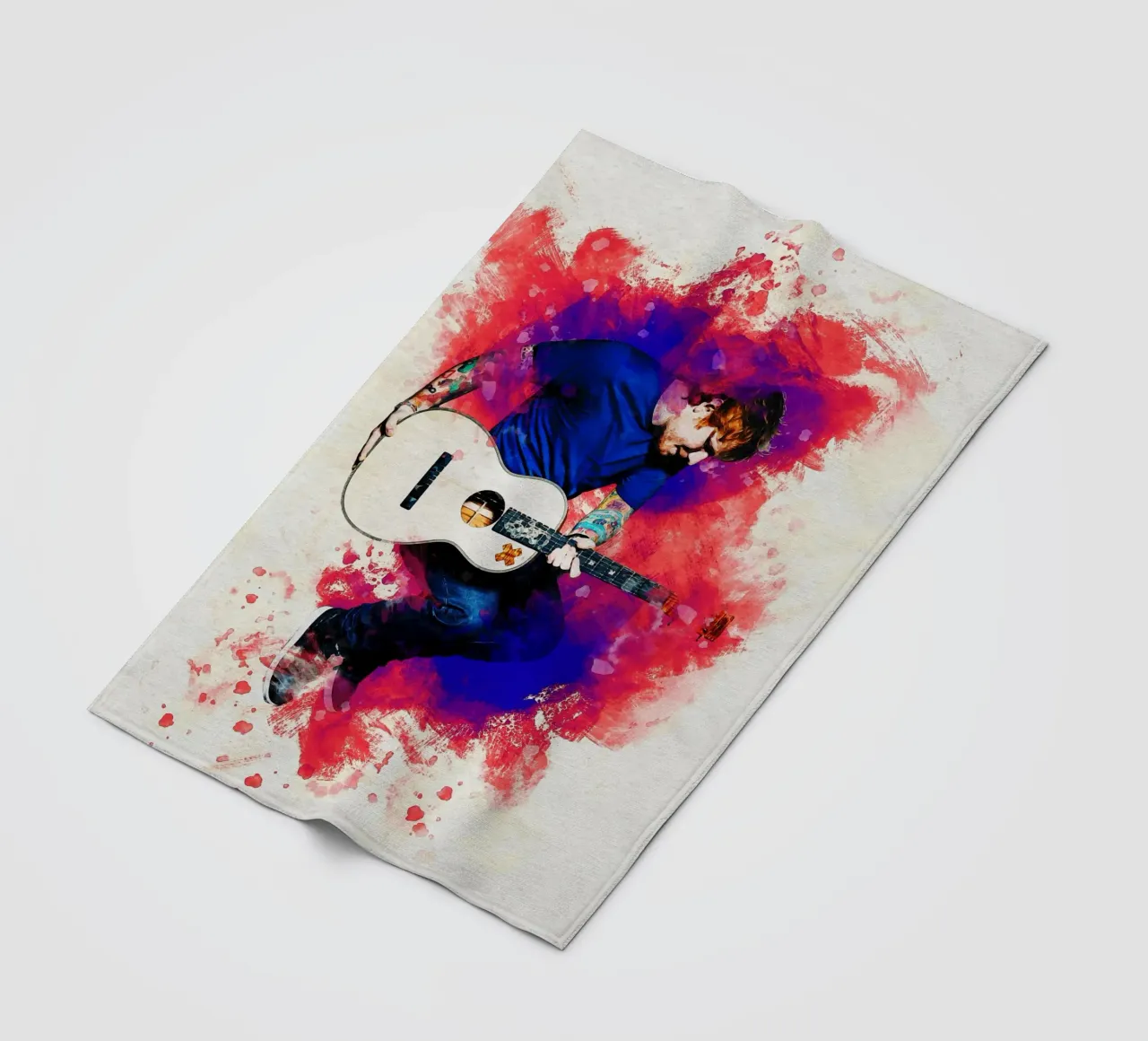 La boue d'Ed Sheeran en train de sauter plaid polaire de Gunawan Rb