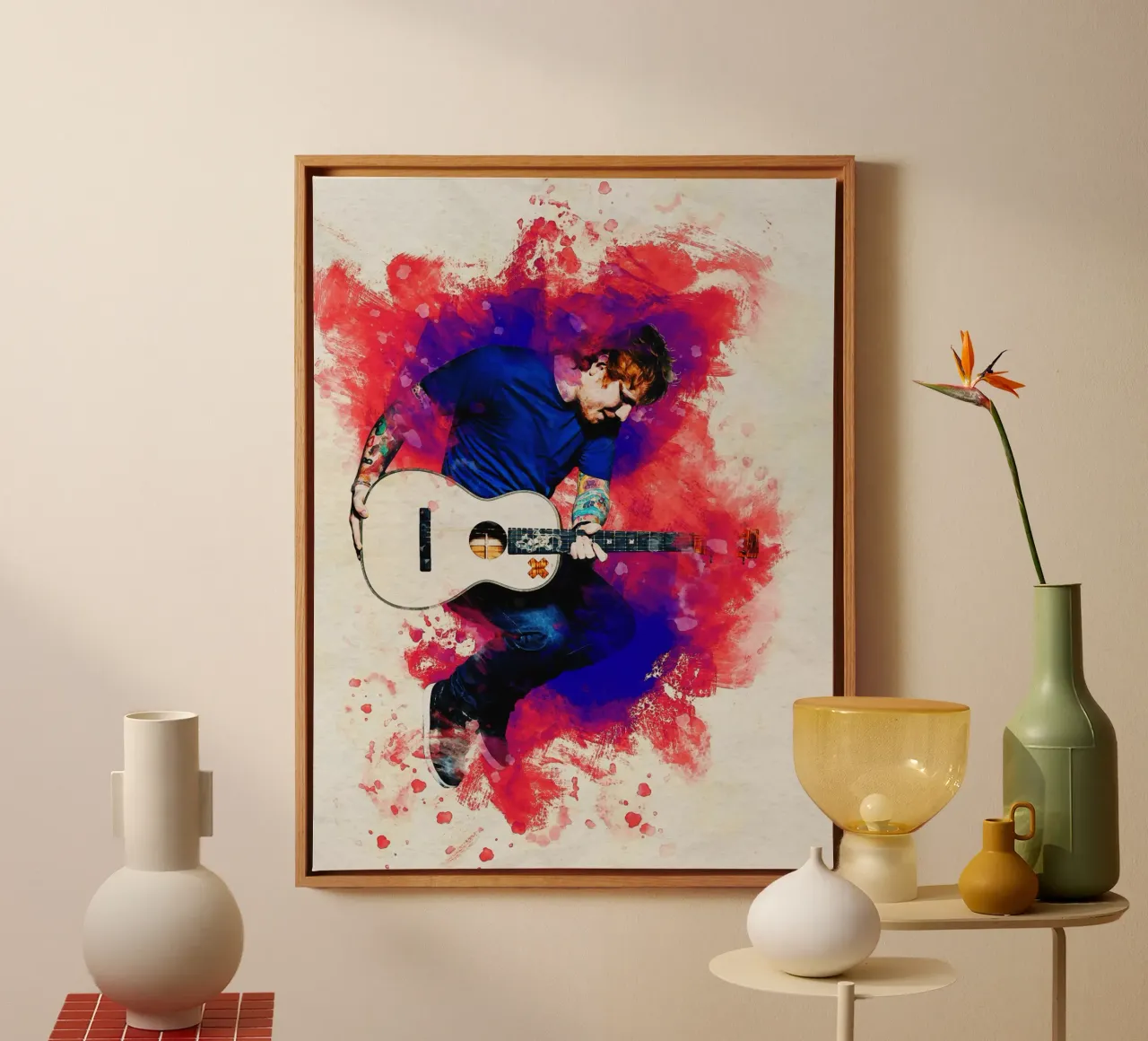 Smudge of Ed Sheeran Jumping canvas by Gunawan Rb