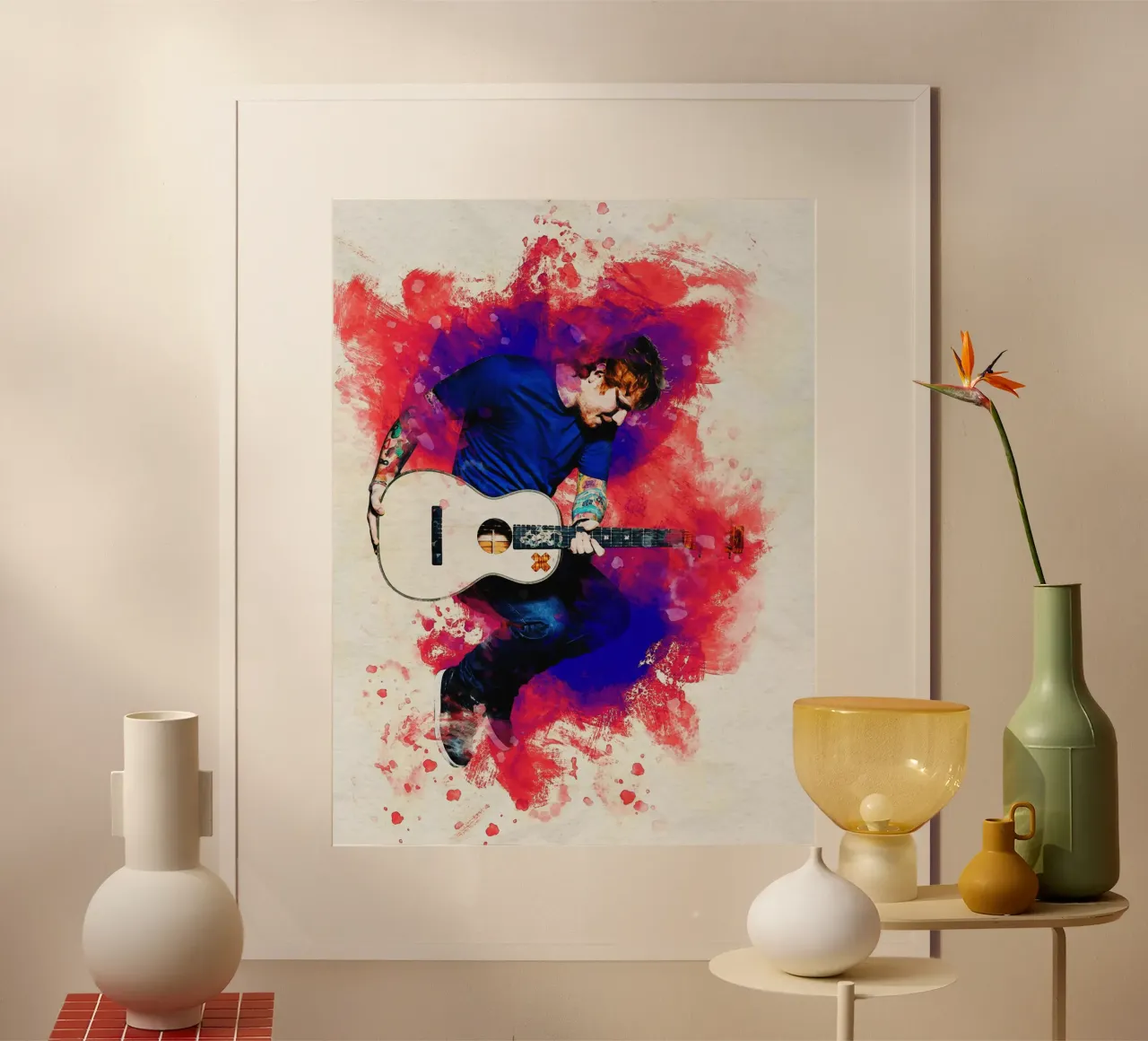 Smudge of Ed Sheeran Jumping poster by Gunawan Rb