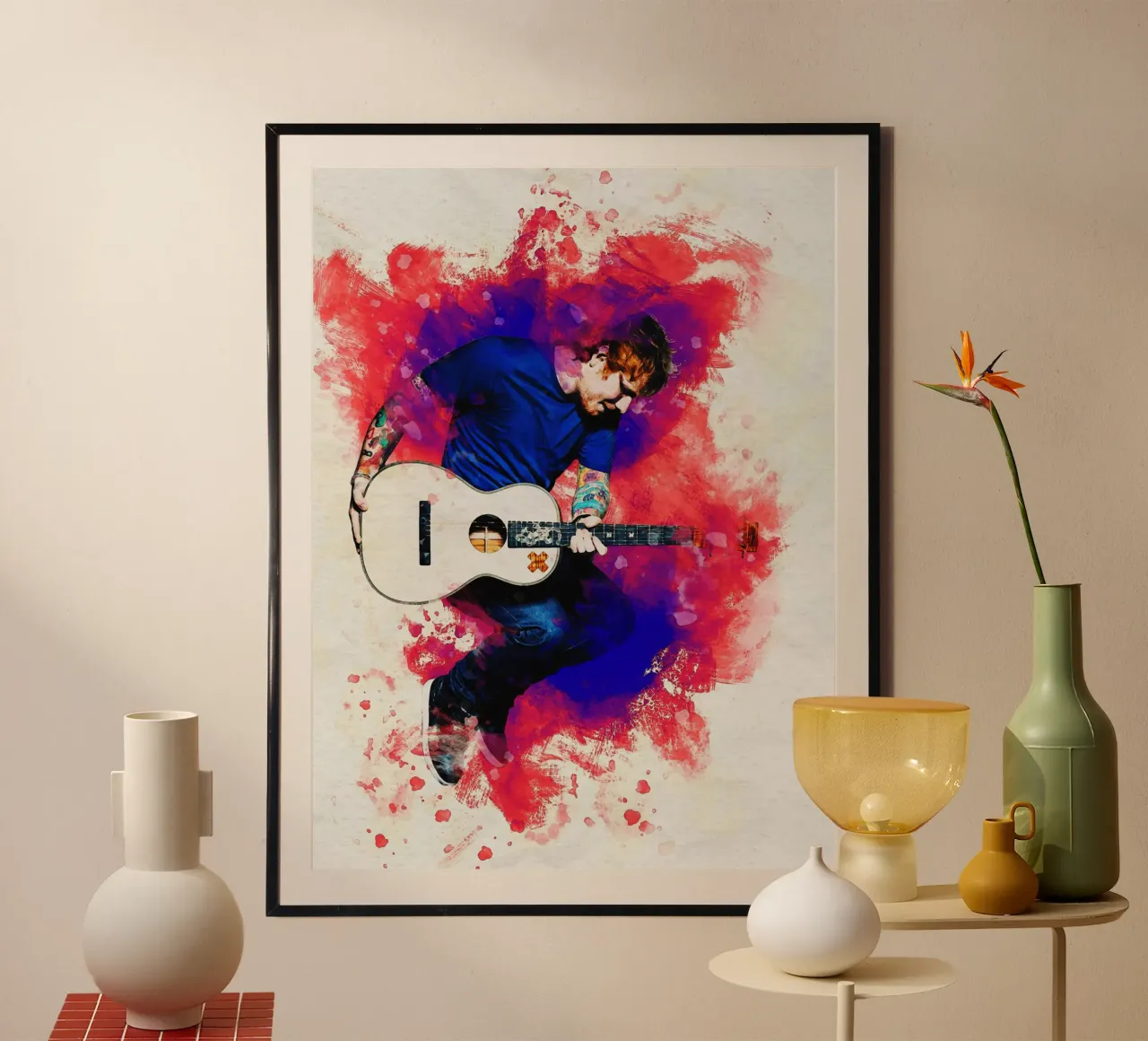 Smudge of Ed Sheeran Jumping poster by Gunawan Rb