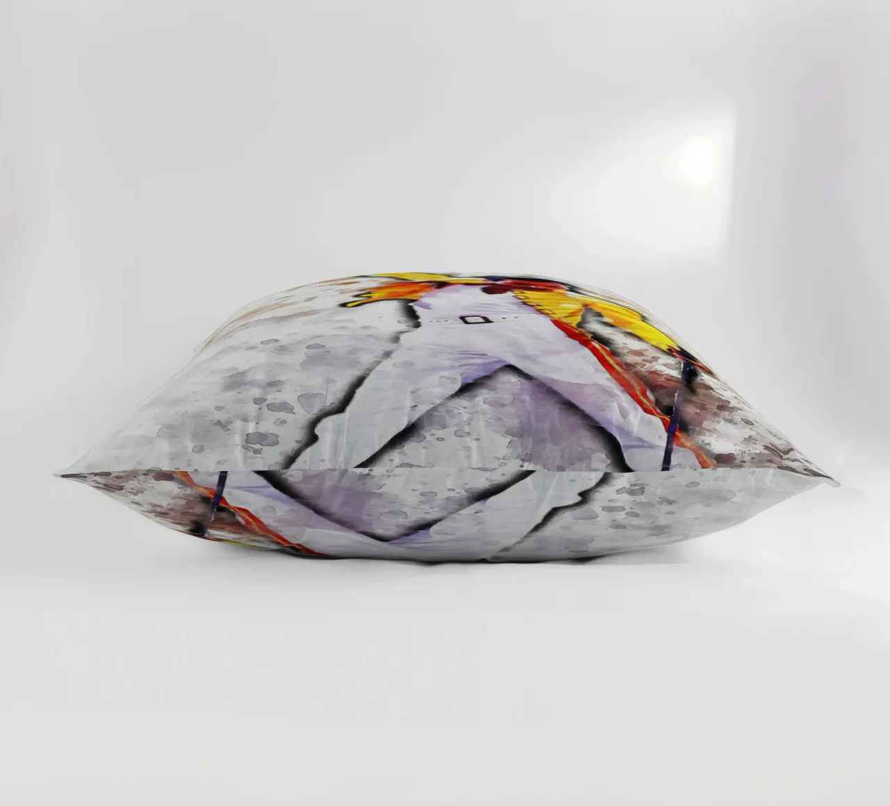 Smudge of Portrait Freddie Mercury Yellow Jacket decorative cushion by Gunawan Rb
