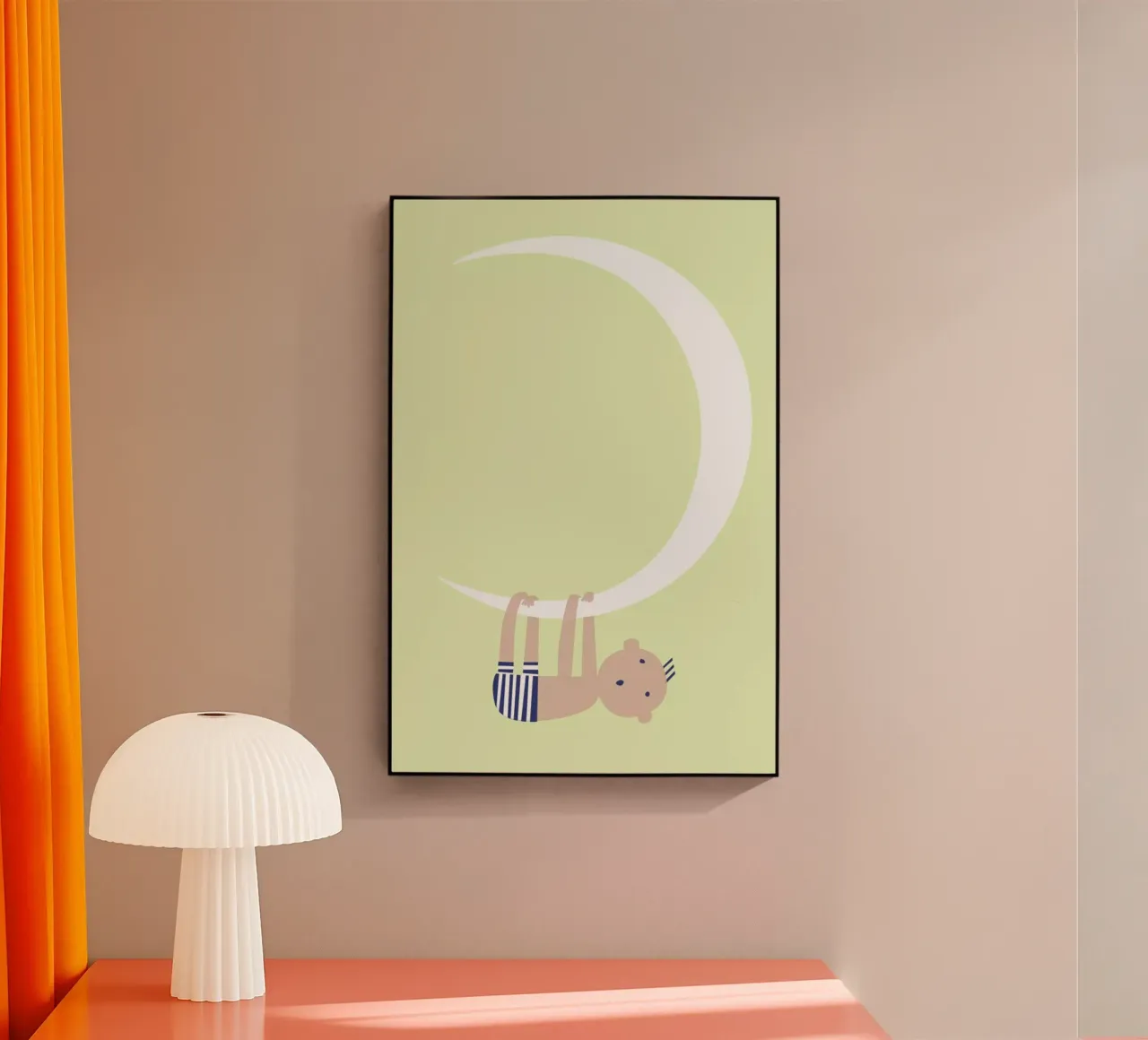 Baby on the Moon metacrilato de Monika Aichele