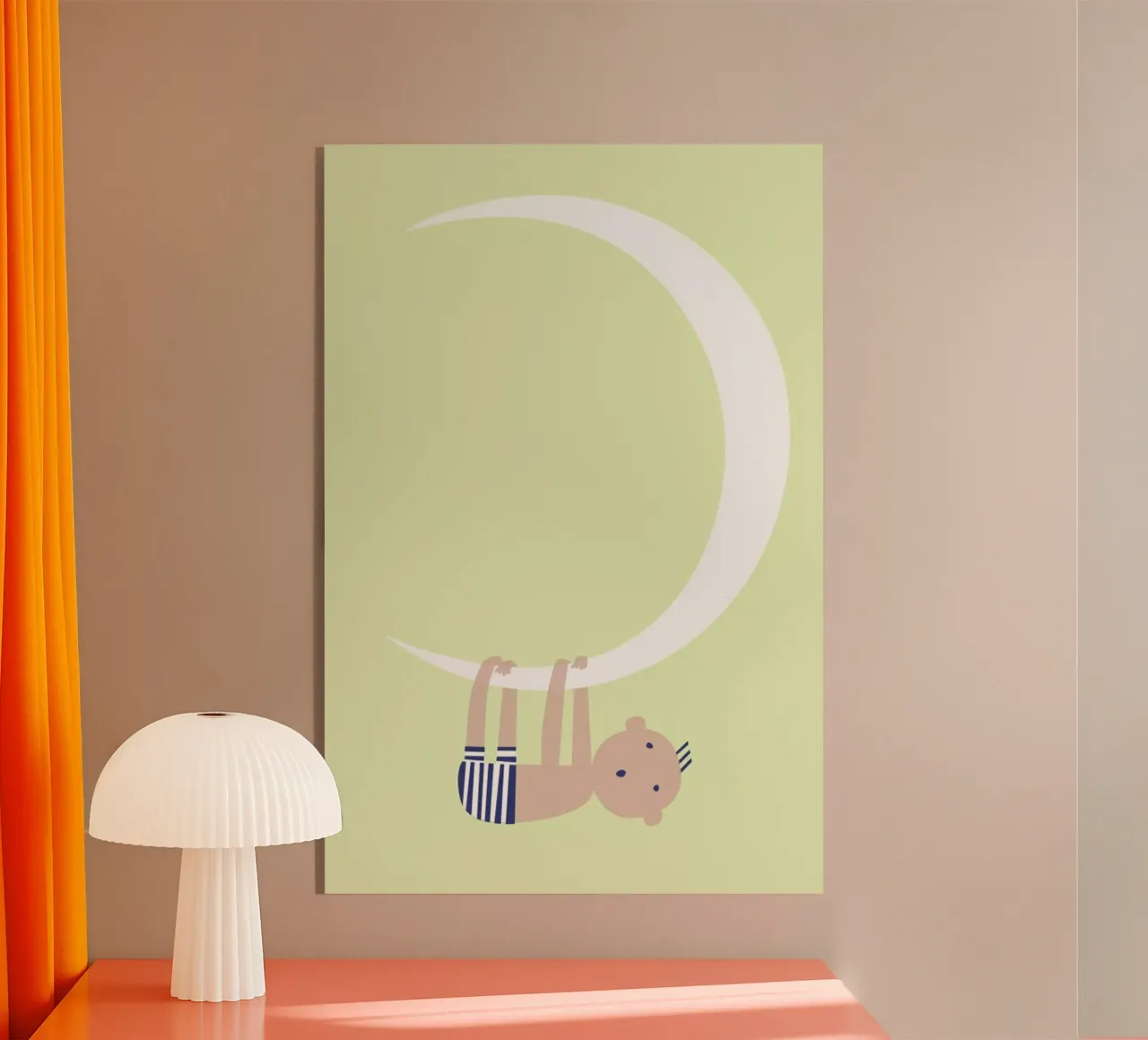 Baby on the Moon metacrilato de Monika Aichele