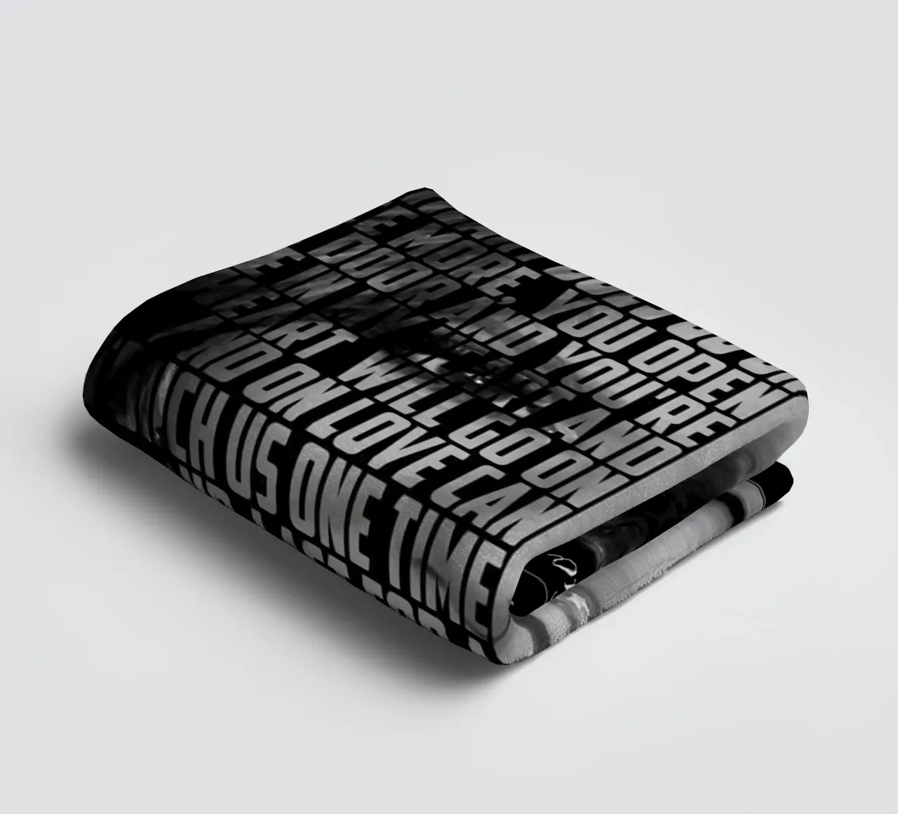 My Heart Will Go On Text art towel by Gunawan Rb