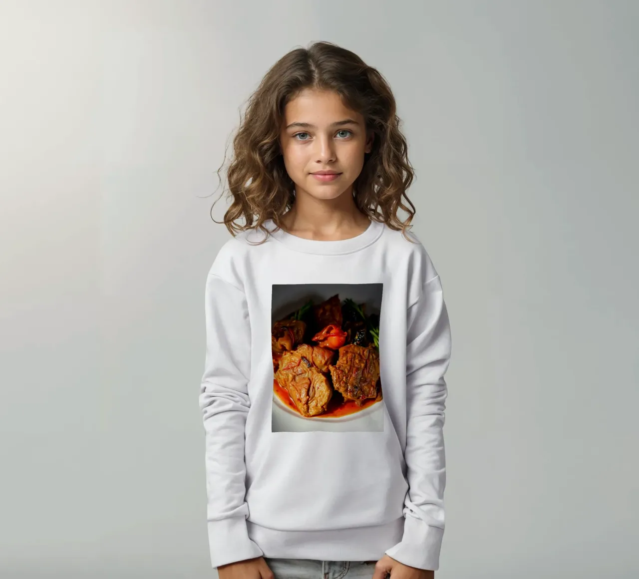 Sabroso estofado de ternera a fuego lento con hierbas y verduras sudadera para niño de DesignDoodle