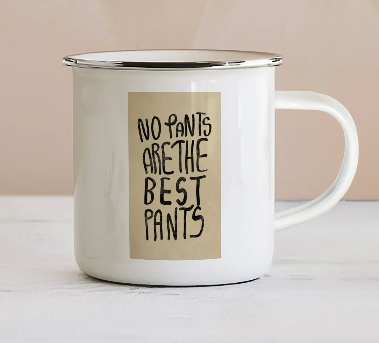 No Pants are the best Pants tazza in smalto da Vasare Nar