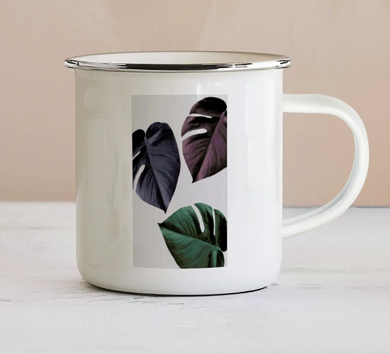 Monstera 02 tazza in smalto da Froilein Juno