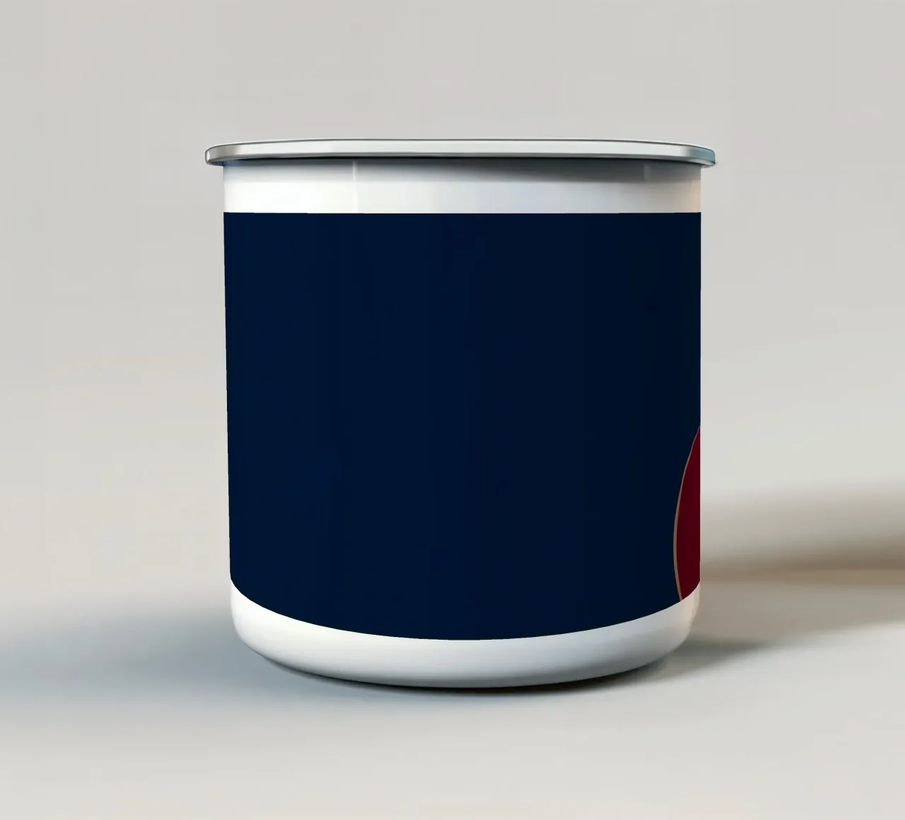 Elegant floral design featuring intricate patterns deep blue enamel mug by DesignDoodle