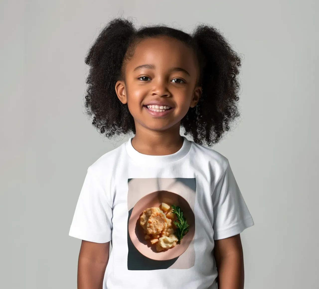 Deliziosi ravioli serviti in una ciotola con erbe fresche t-shirt bambini da DesignDoodle