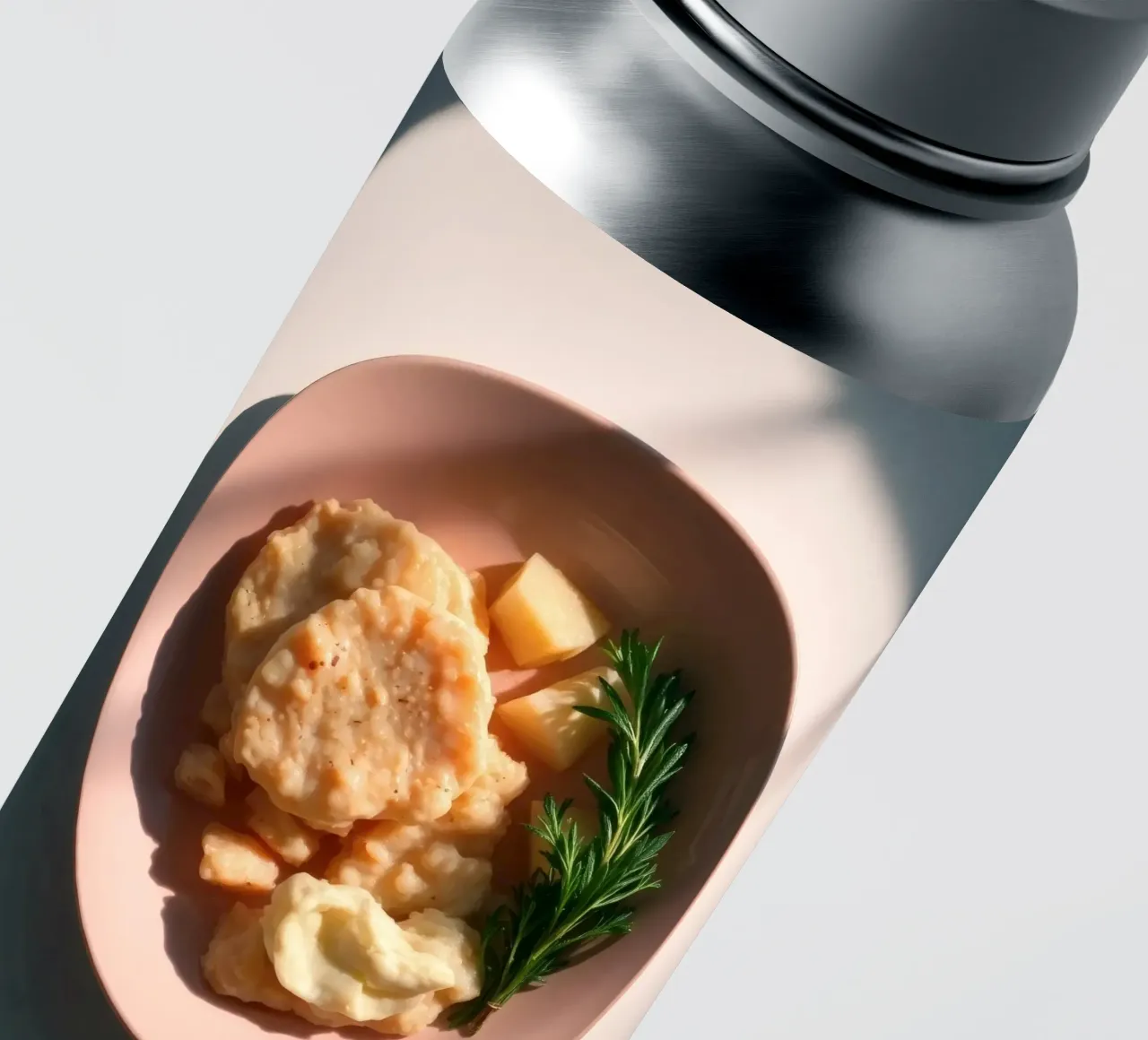 Deliziosi ravioli serviti in una ciotola con erbe fresche adesivo da DesignDoodle