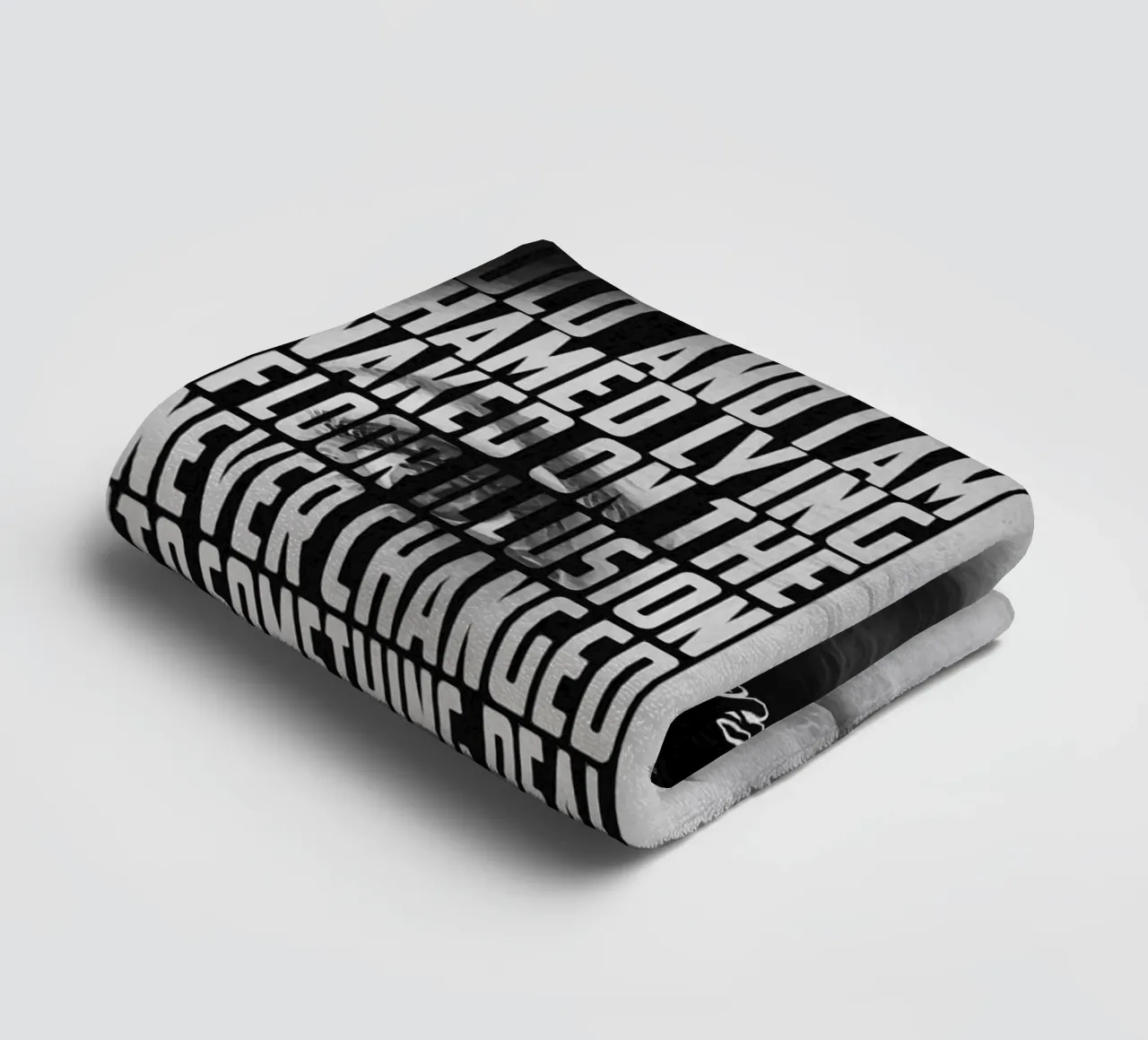 Torn Text art towel by Gunawan Rb