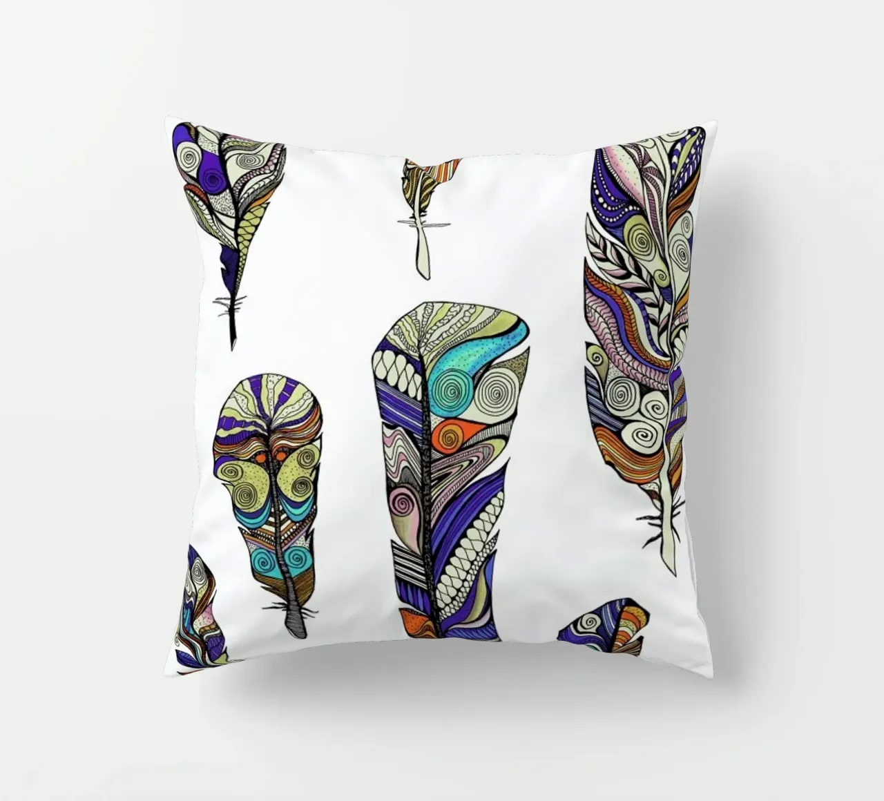 Federn decorative cushion by Sabrina Ziegenhorn