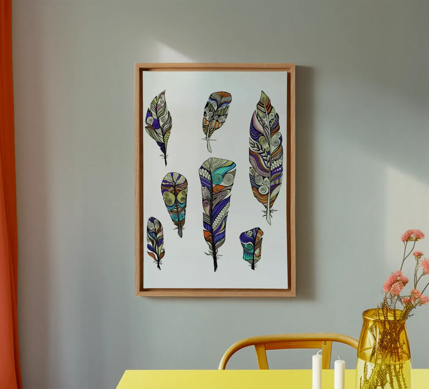 Federn canvas van Sabrina Ziegenhorn