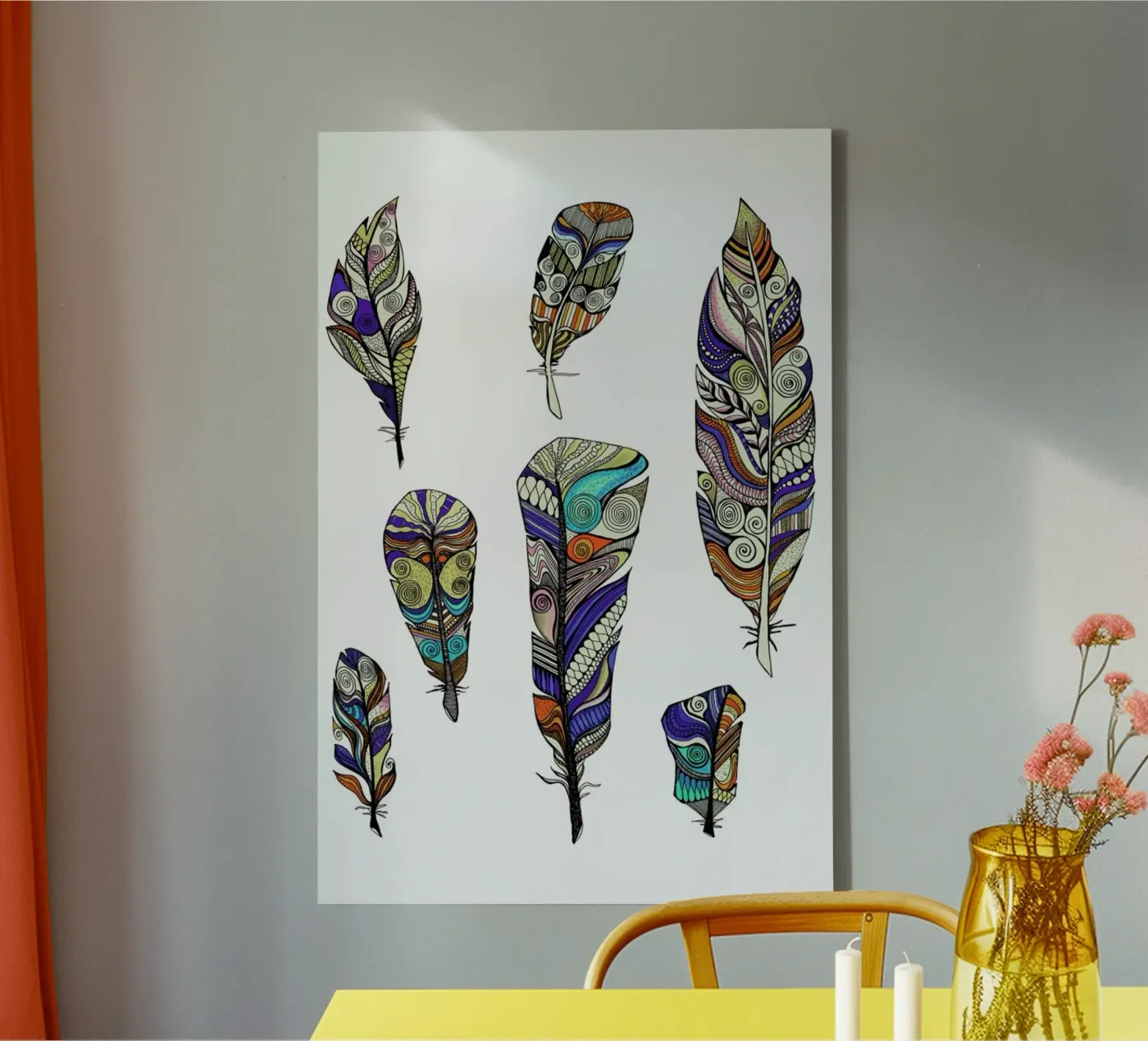 Federn canvas van Sabrina Ziegenhorn