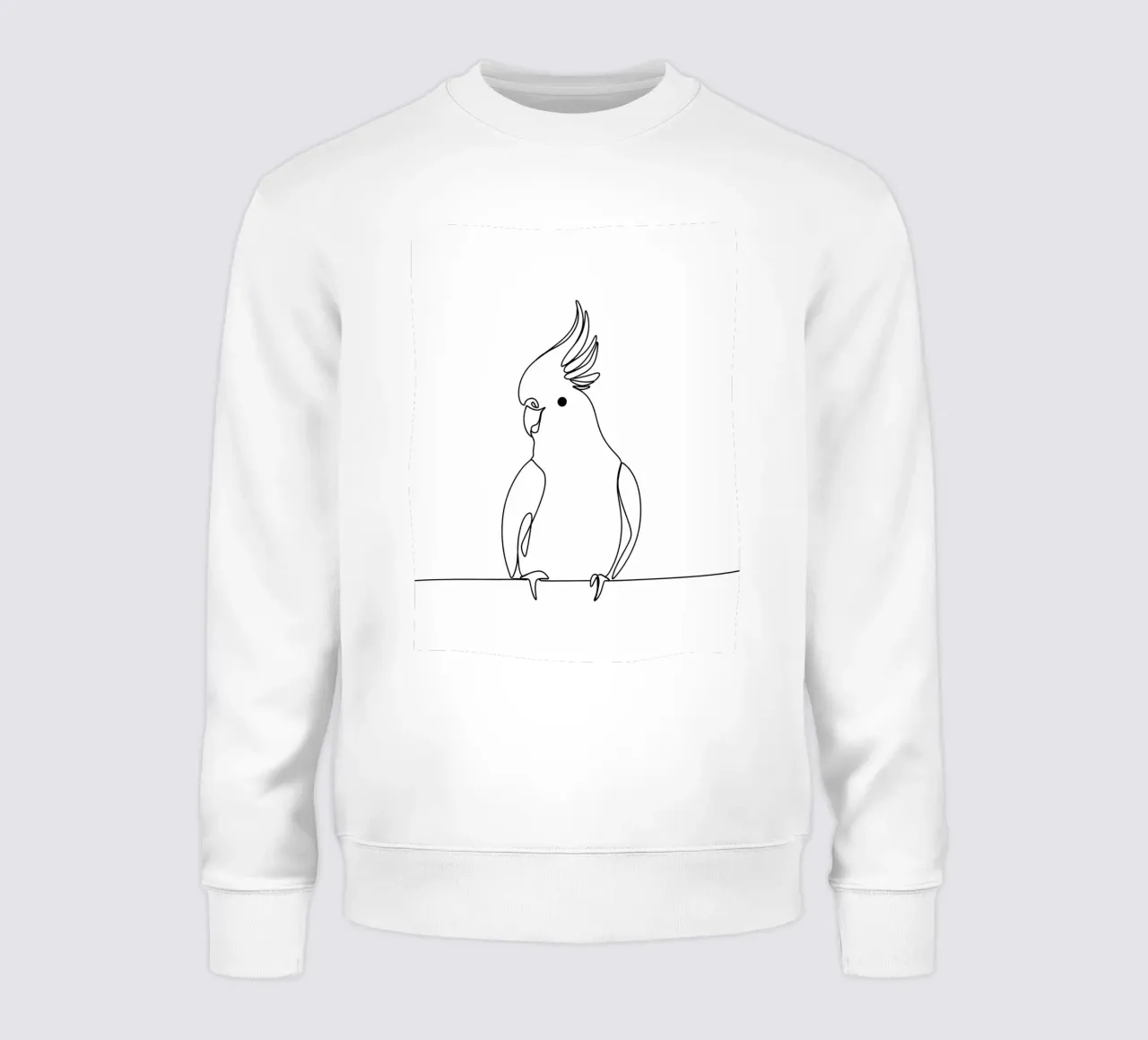 Dessin minimaliste d'un cacatoès | Modern Abstract Art sweat de Viv Line Art