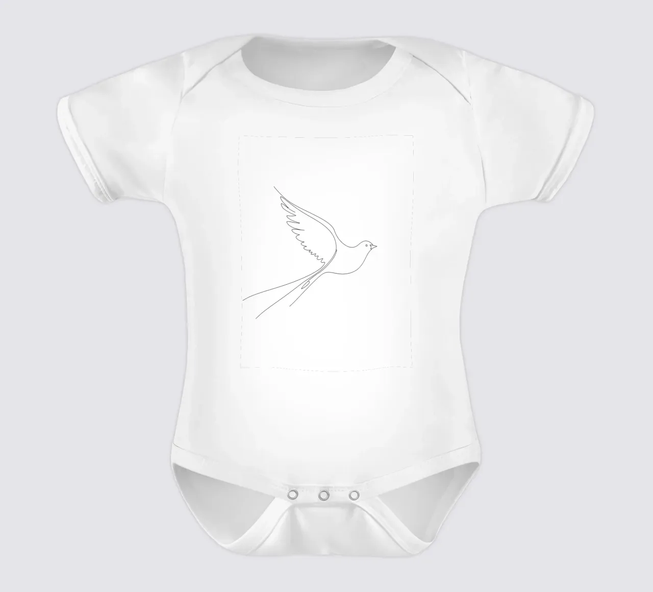 Dessin au trait minimaliste d'une colombe | Modern Abstract Art body bébé de Viv Line Art