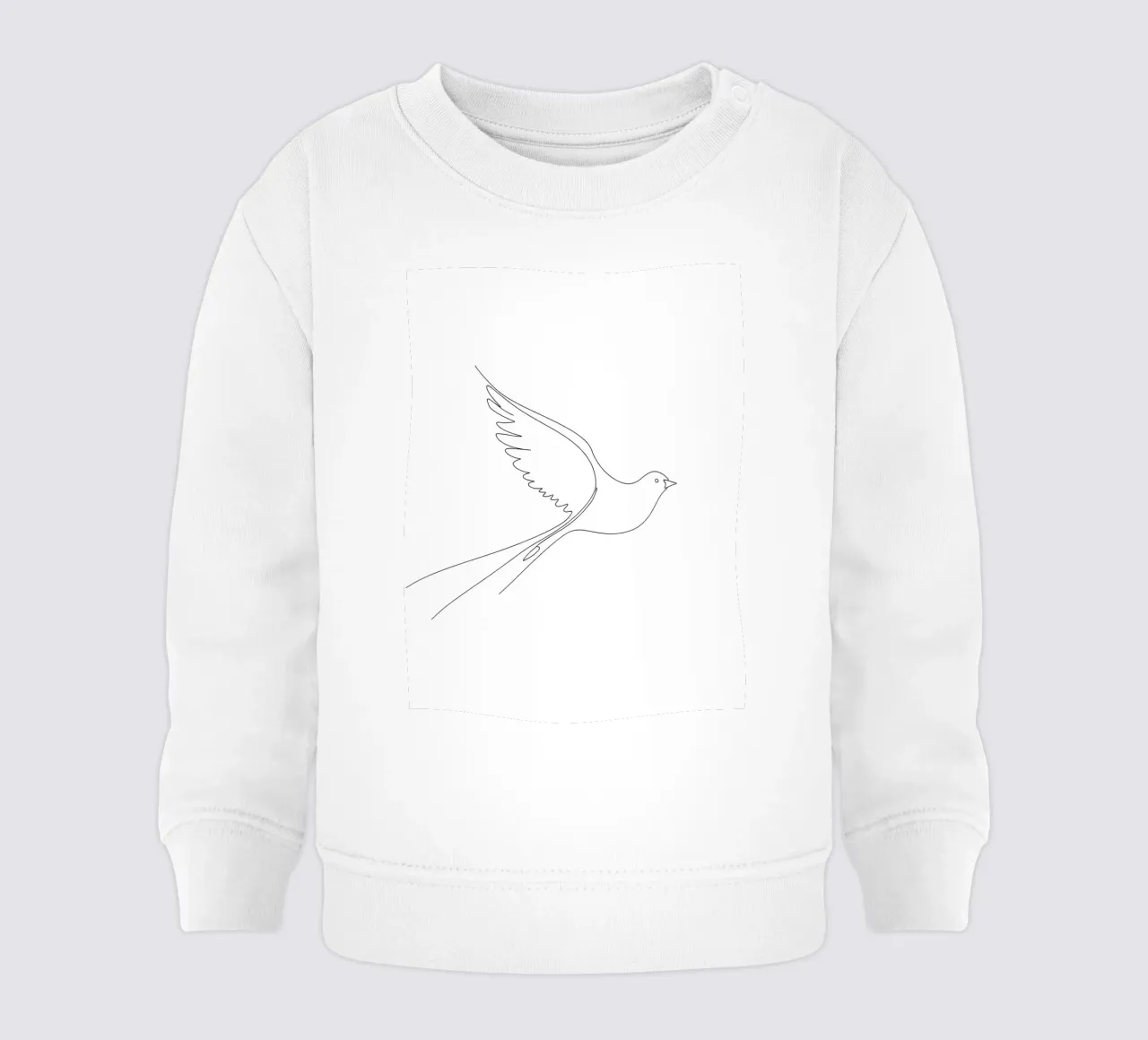 Dessin au trait minimaliste d'une colombe | Modern Abstract Art sweat pour bébé de Viv Line Art