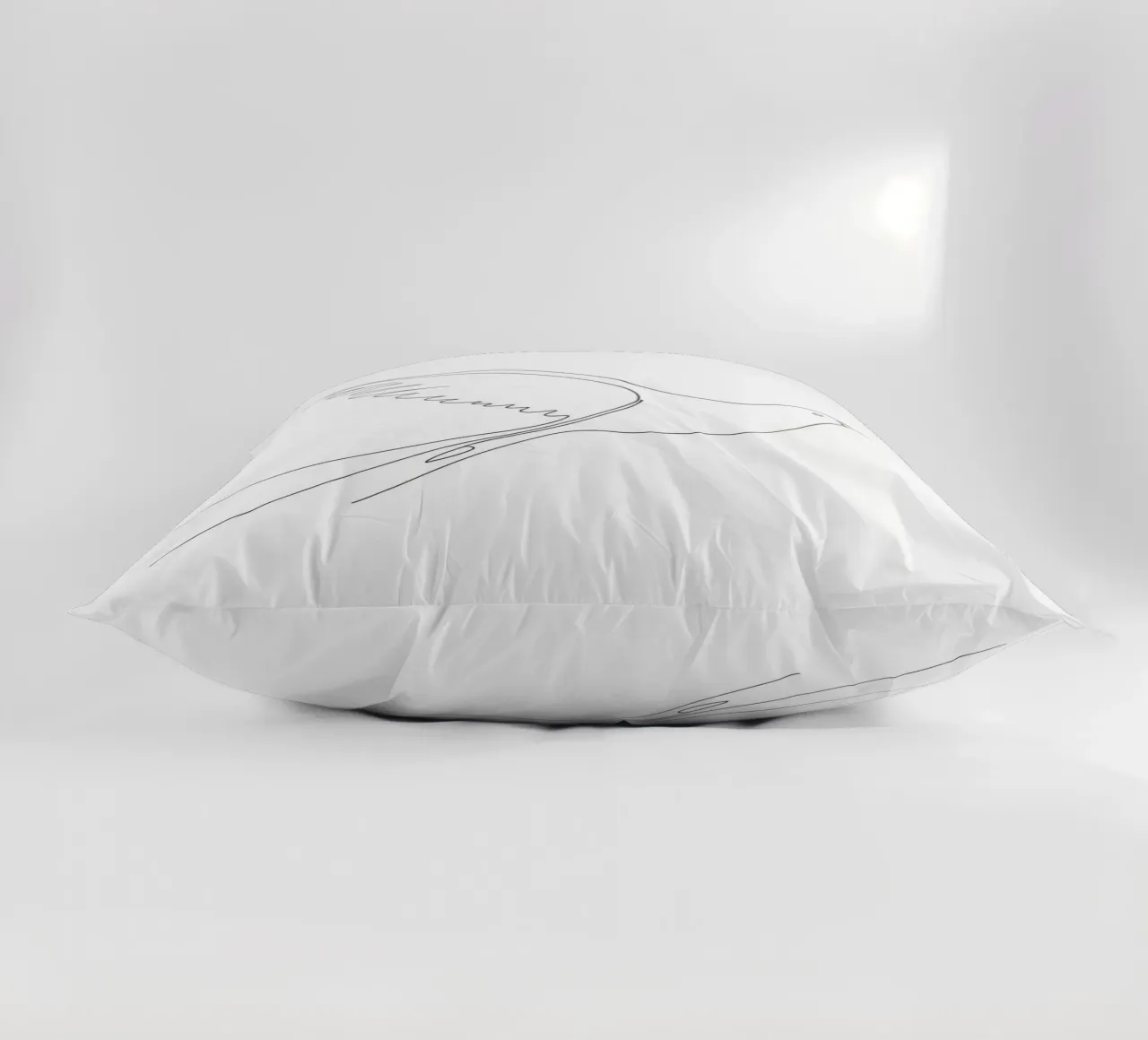Minimalist Line Drawing of a Dove | Modern Abstract Art decorative cushion by Viv Line Art