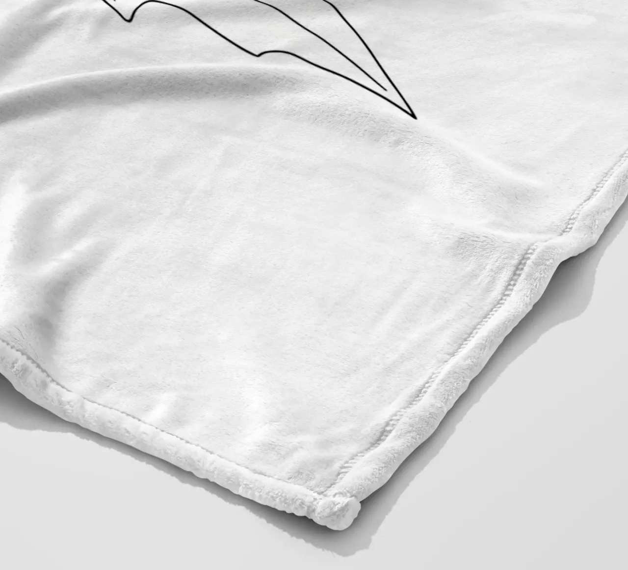Minimalist Line Drawing of a Maple Leaf | Modern Abstract Ar fleece blanket by Viv Line Art