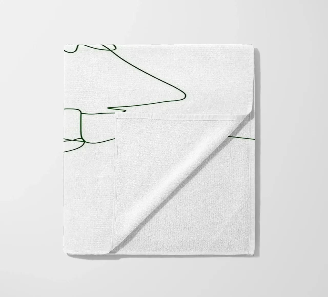 Disegno lineare minimalista di un albero di Natale | Modern Abstrac telo mare da Viv Line Art