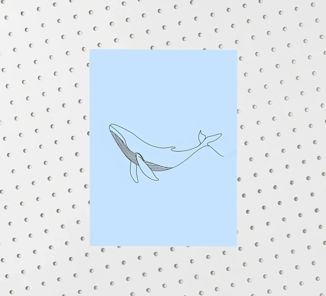 Minimalist Line Drawing of a Whale | Modern Abstract Art sticker by Viv Line Art