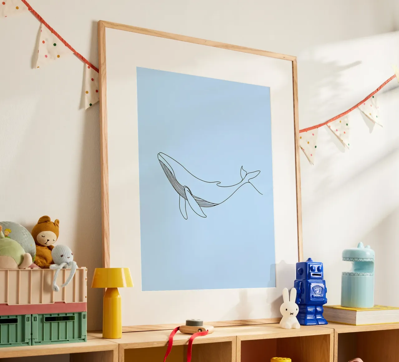 Minimalist Line Drawing of a Whale | Modern Abstract Art hahnemühle by Viv Line Art