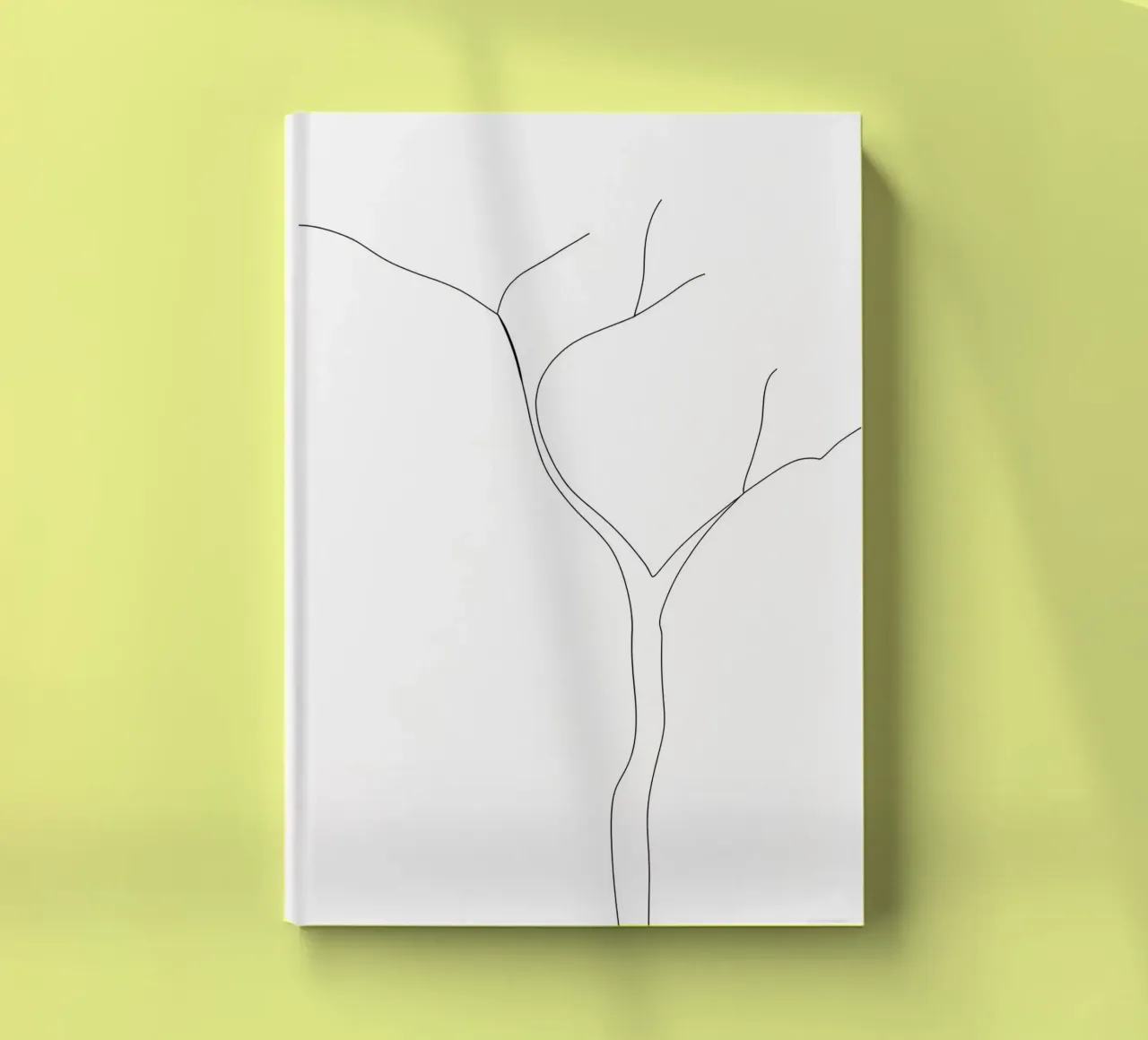Minimalist Line Drawing of a Tree with No Leaves | Modern notebook by Viv Line Art