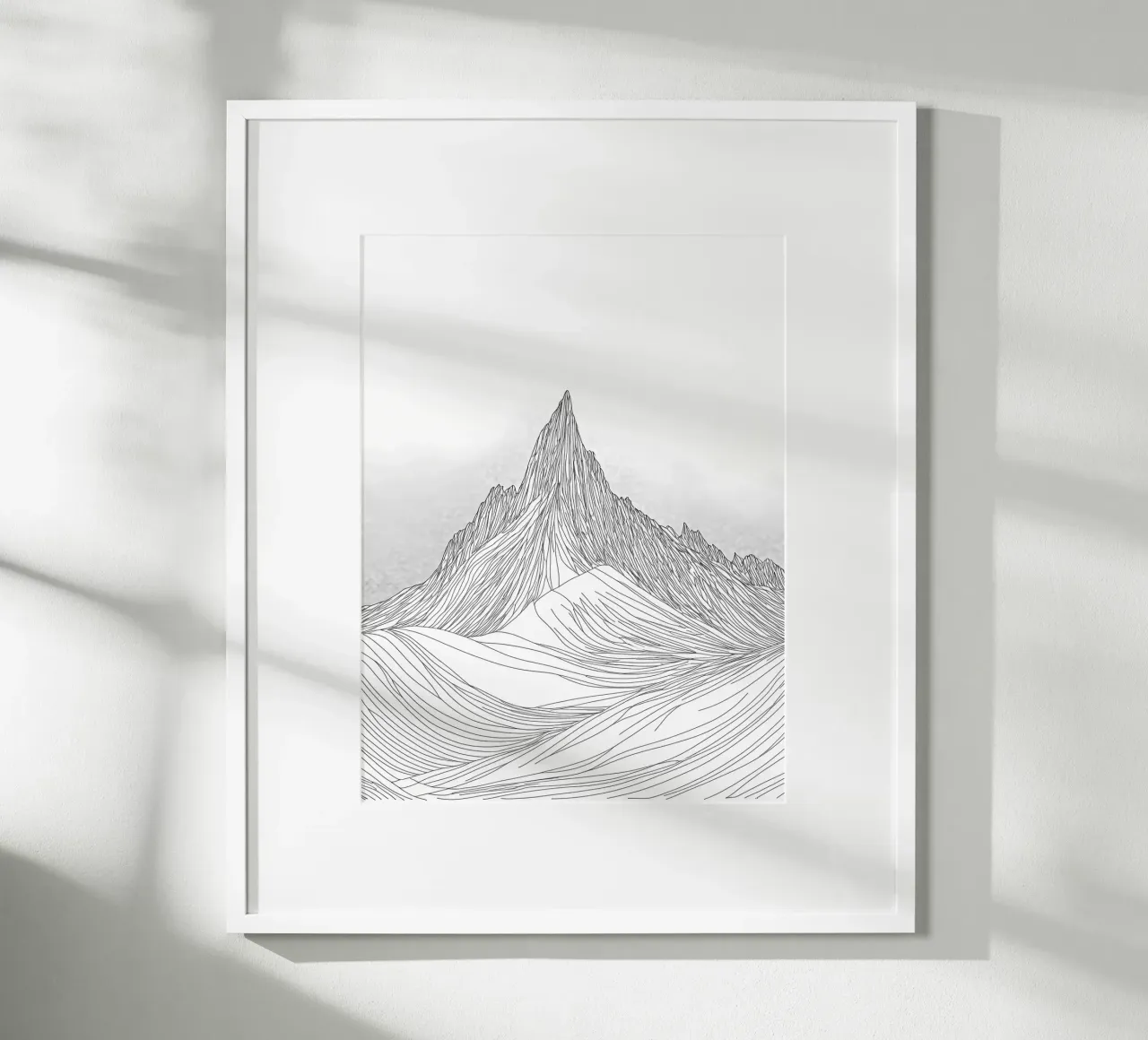 Minimalist Line Drawing of a Mountain | Modern Abstract Art poster by Viv Line Art
