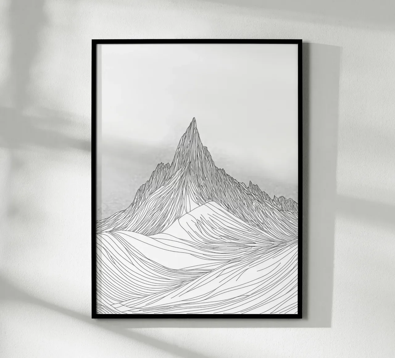 Minimalist Line Drawing of a Mountain | Modern Abstract Art poster by Viv Line Art