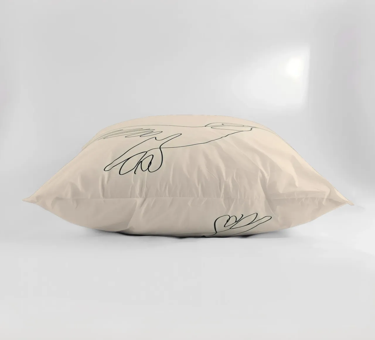 Minimalist Line Drawing of a Hummingbird | Modern Abstract A decorative cushion by Viv Line Art