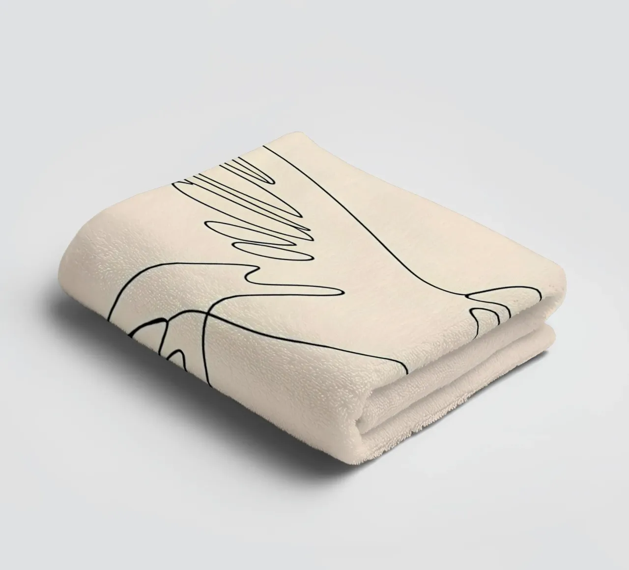 Minimalist Line Drawing of a Hummingbird | Modern Abstract A towel by Viv Line Art