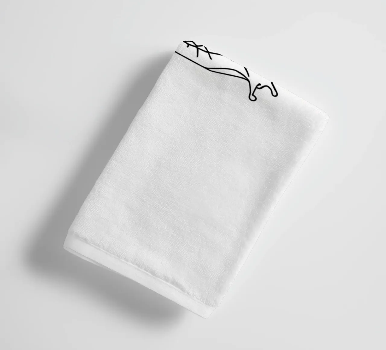 Minimalist Line Drawing of a Snail | Modern Abstract Art towel by Viv Line Art