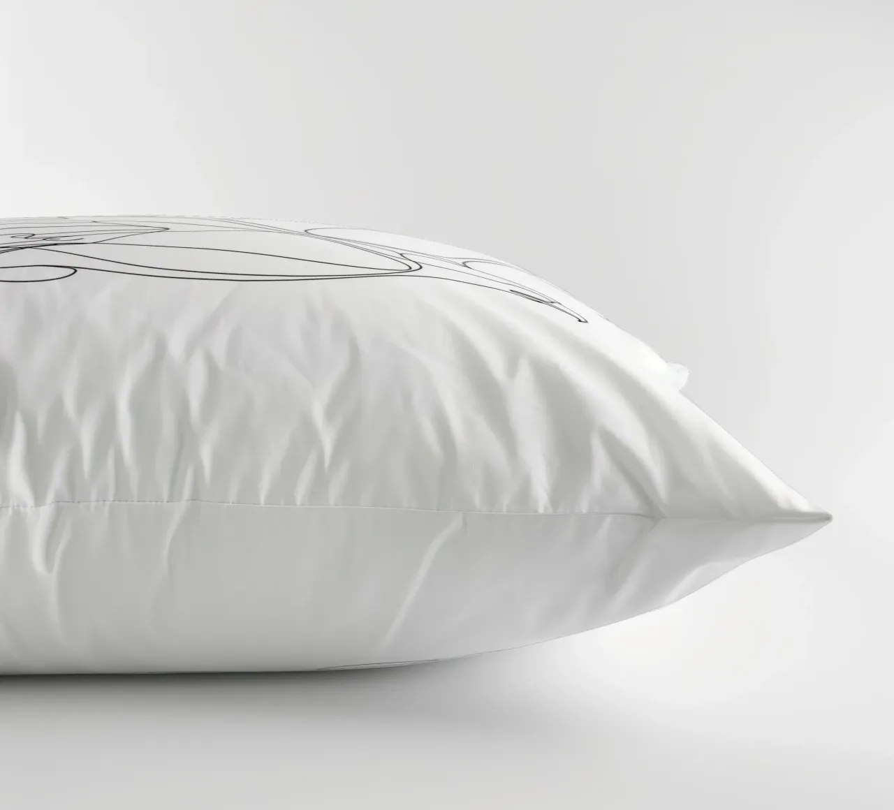 Minimalist Line Drawing of an Eagle in Flight | Modern Abstr decorative cushion by Viv Line Art