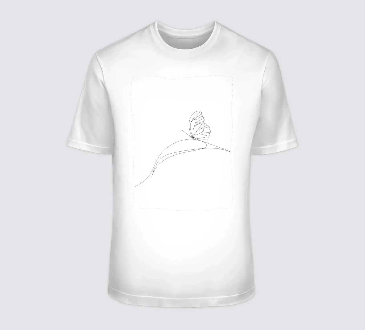 Minimalist Line Drawing of a Butterfly | Modern Abstract Art t-shirt by Viv Line Art