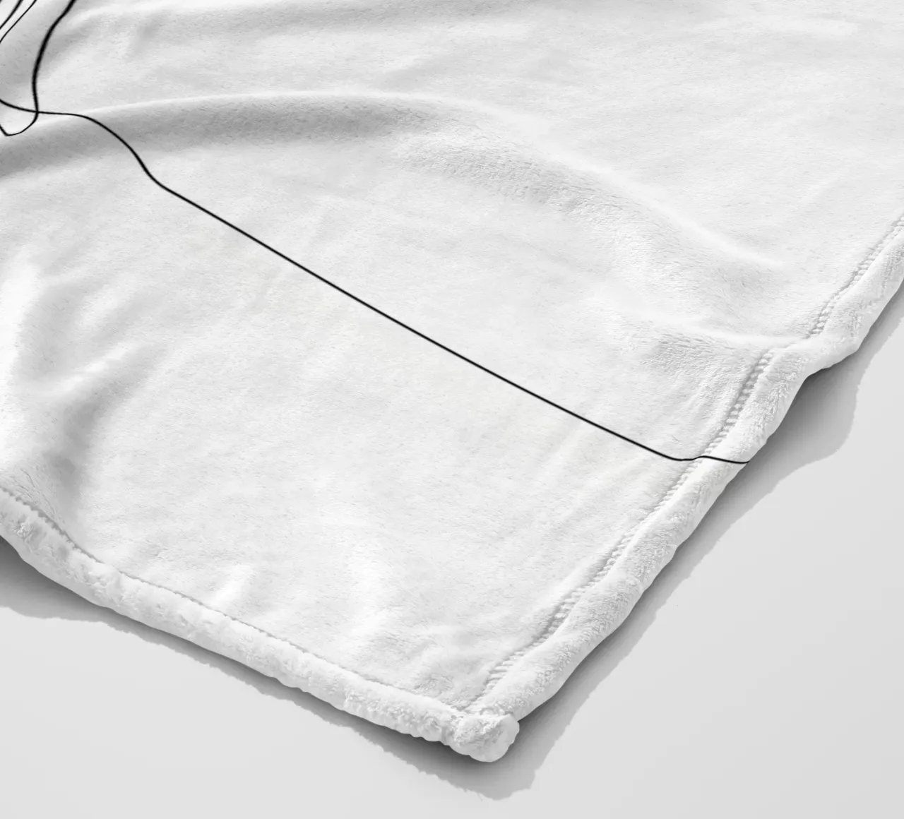 Minimalist Line Drawing of a Stag | Modern Abstract Art fleece blanket by Viv Line Art