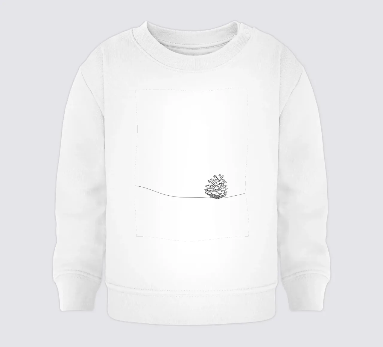 Dessin au trait minimaliste d'une pomme de pin | Modern Abstract Art sweat pour bébé de Viv Line Art