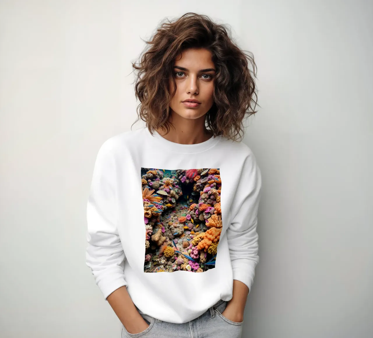 Barriera corallina colorata e ricca di vita marina felpa da DesignDoodle